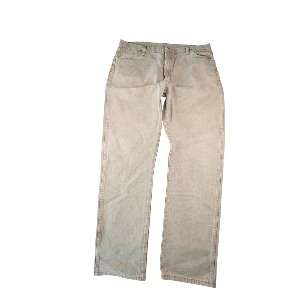 Wrangler 13MWZDR Mens Tan Cowboy Cut Straight Leg Denim Jeans 40x34